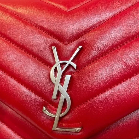 YSL Yves Saint Laurent Medium “LouLou” Bag Red - Picture 2 of 10